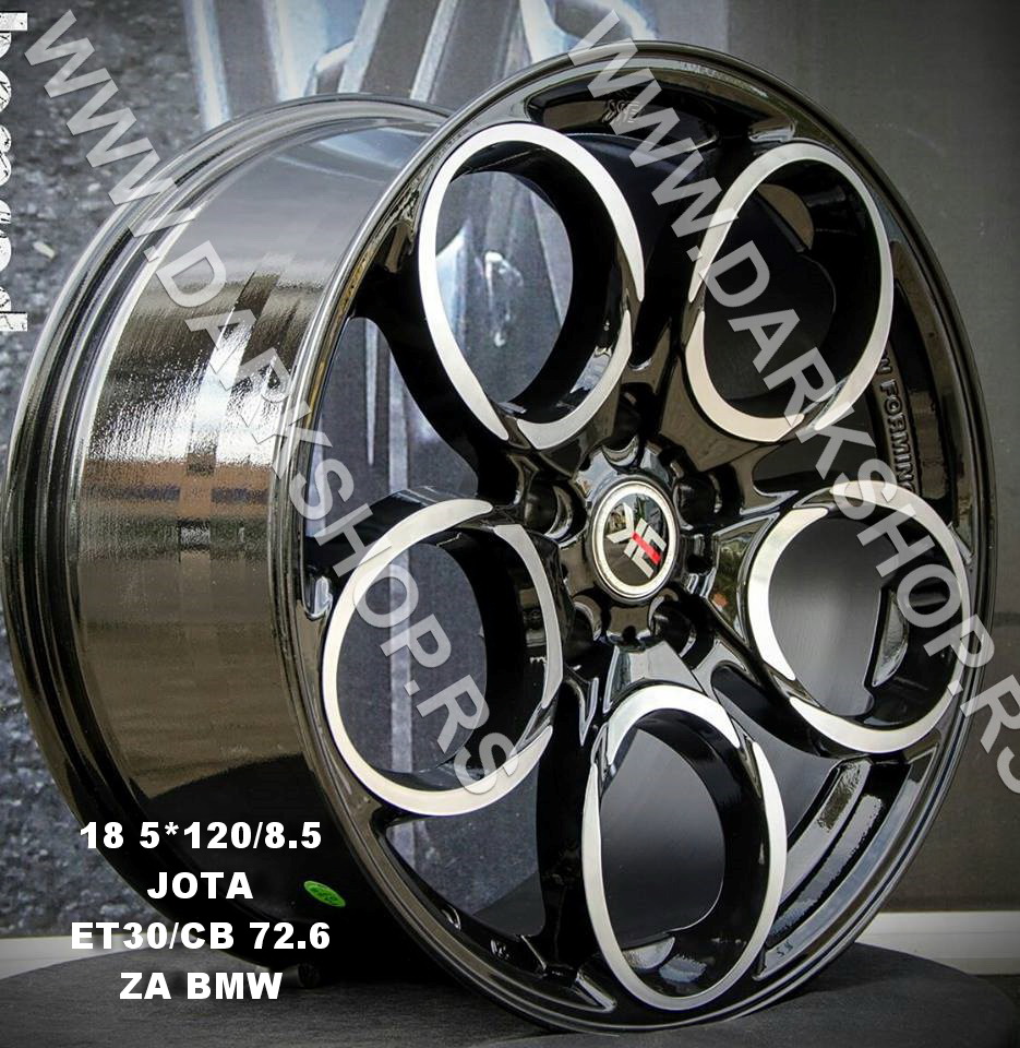 18 ALUFELNE BMW BLACK/5*120/8,5JOTA/ET35/CB 72,6